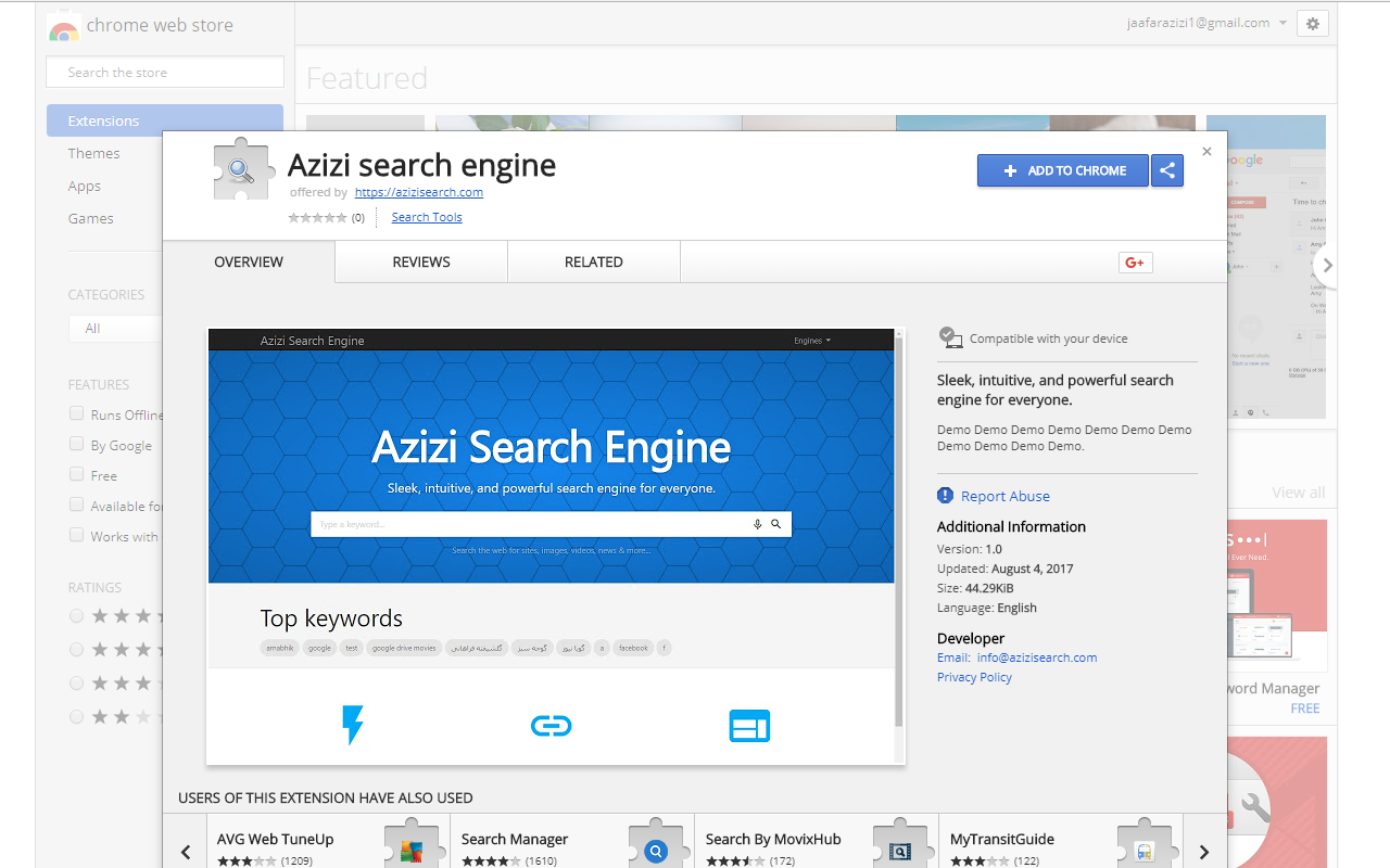 Search engine Chrome Extension