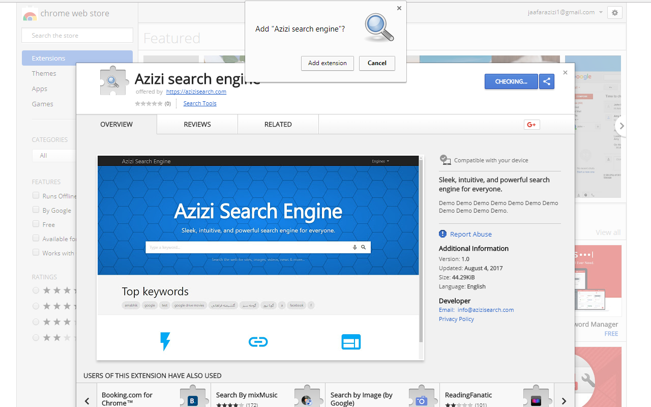 Search engine Chrome Extension