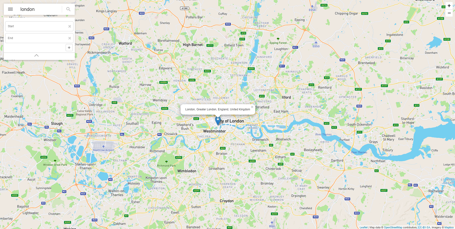 Maps search engine