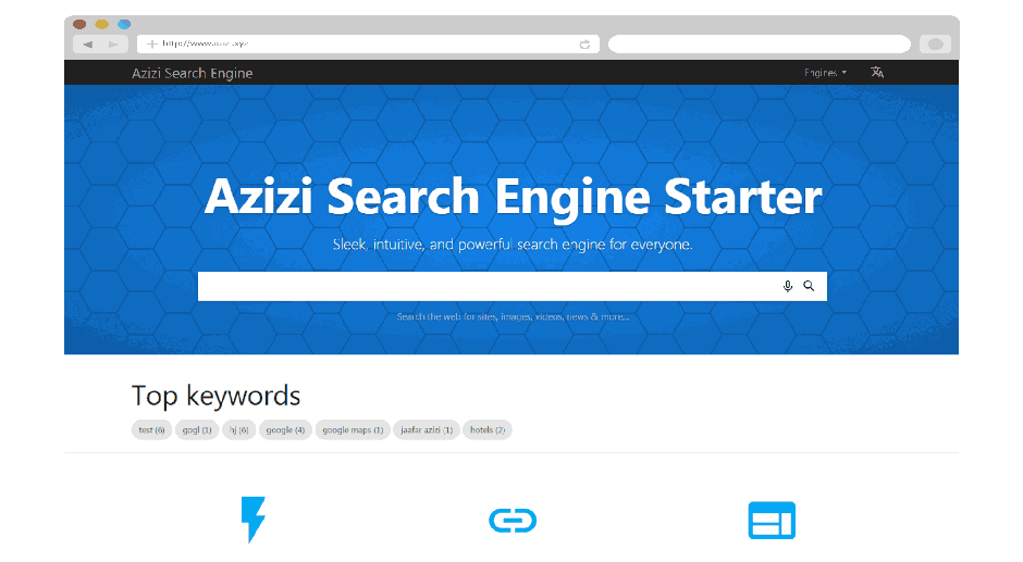 Home Azizi search engine script PHP